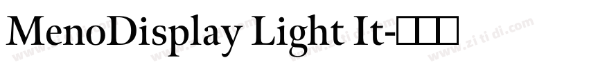 MenoDisplay Light It字体转换